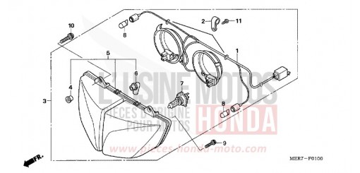 PROJECTEUR (CBF600S/SA) CBF600S6 de 2006